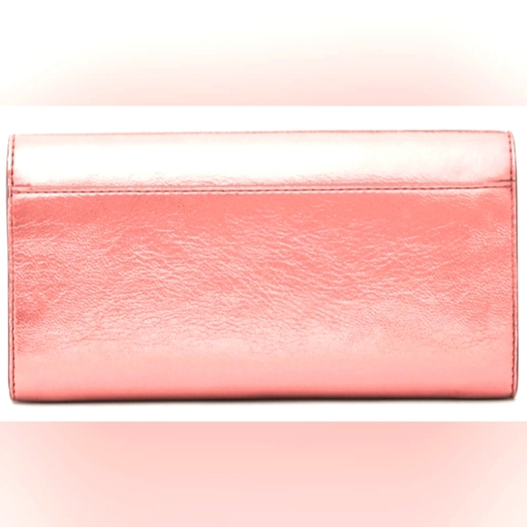✨️MICHAEL KORS 🔥 Rose Gold🔥 Jet Set Travel Large Patent Envelope Wallet✨️ - Picture 3 of 3